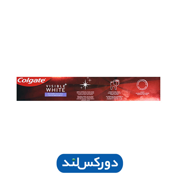 تصویر خمیردندان Colgate Visible White Restore Natural Whiteness حجم ۷۵ میلی‌لیتر
