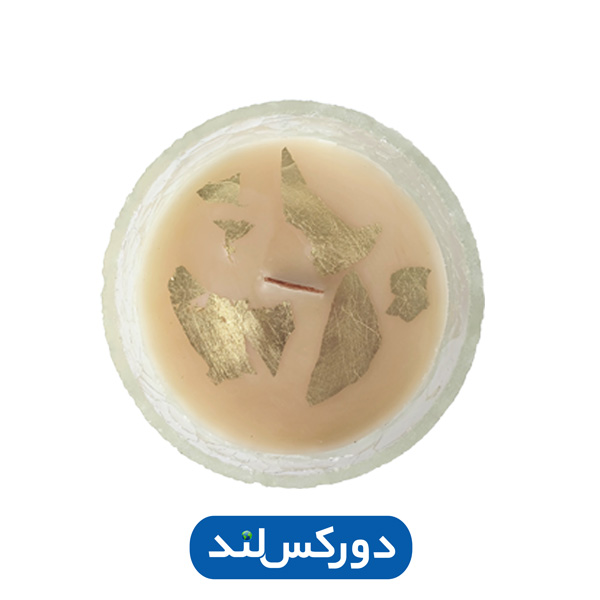 شمع دکوراتیو و معطر وانیلی با ظرف شیشه‌ای Vanilla Scented Candle (بزرگ)