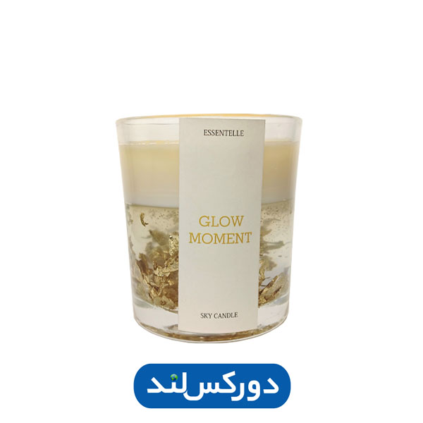 شمع دکوراتیو و معطر اسکای کندل با رایحه وانیل مدل GLOW MOMENT